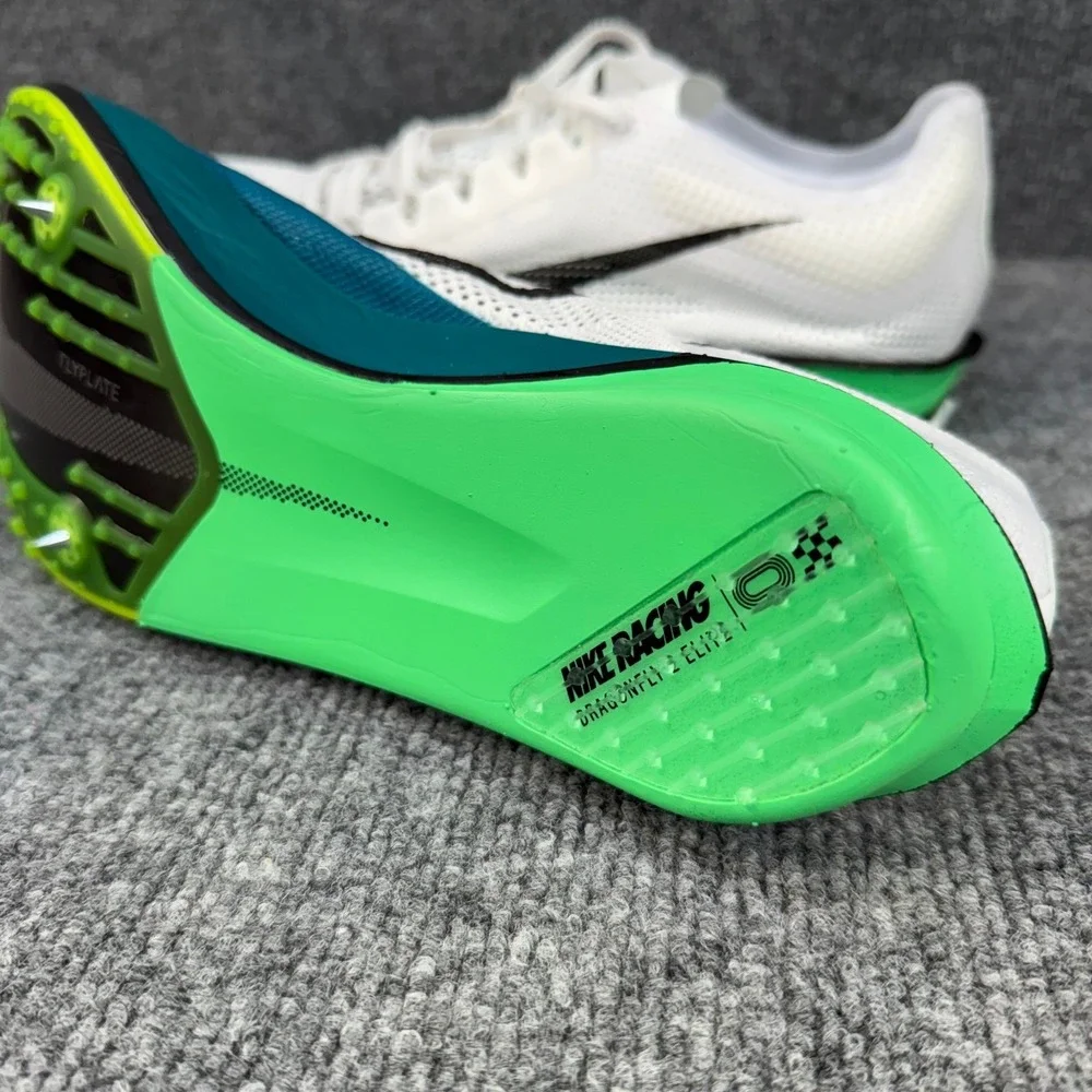 Nike ZoomX Dragonfly 2 Elite Track Spikes White Teal Green FZ9315-102 Mens 12
